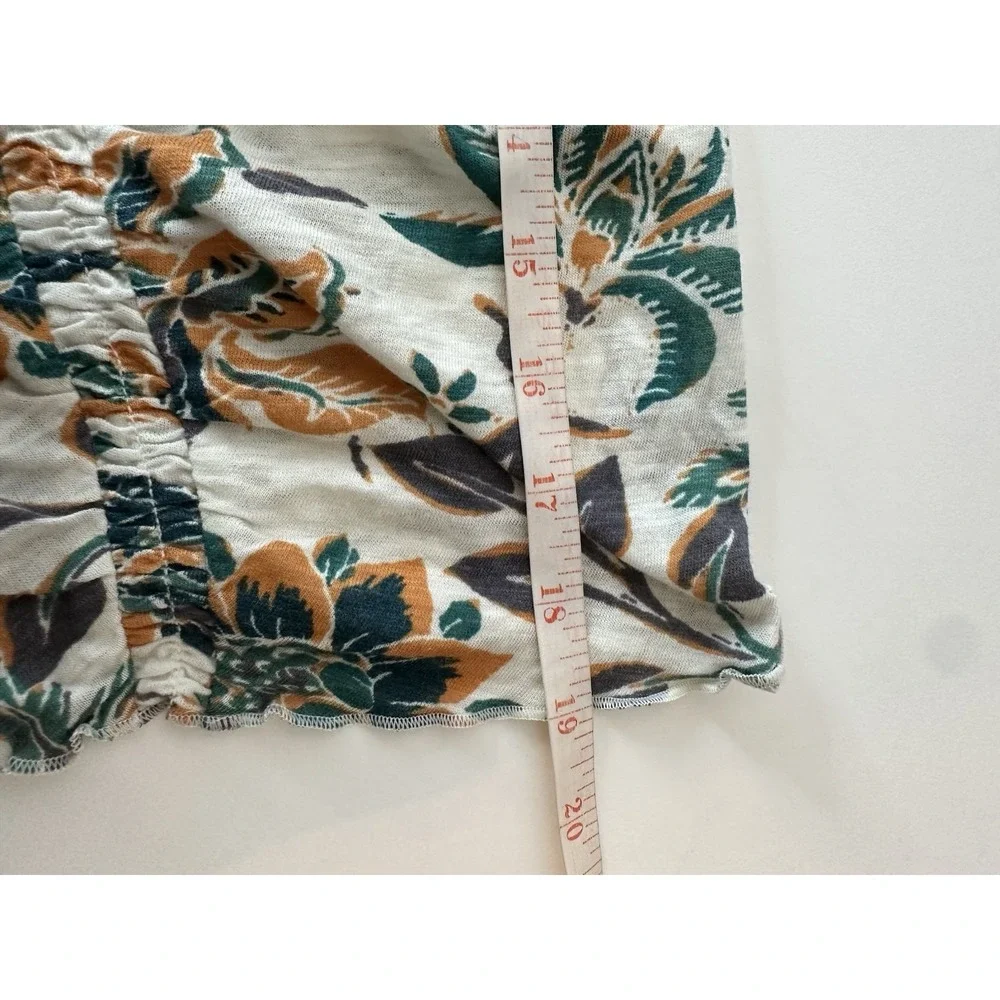 FREE PEOPLE we The Free‎ Top Women XS Bohemian Boho Flower Lo G Sleeve Blouse